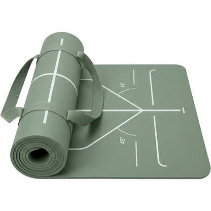 Corevu Alignment Yoga Mat Sage 7 mm With Strap