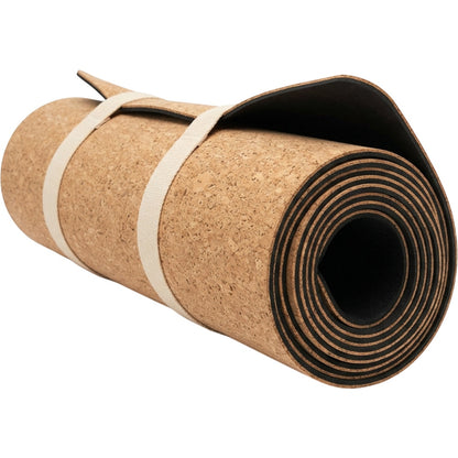 Corevu Cork Rubber Yoga Mat Natural 6 mm With Strap